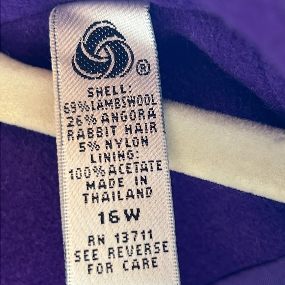 Purple wool blend VALERIE STEVENS jacket - Picture 9 of 10